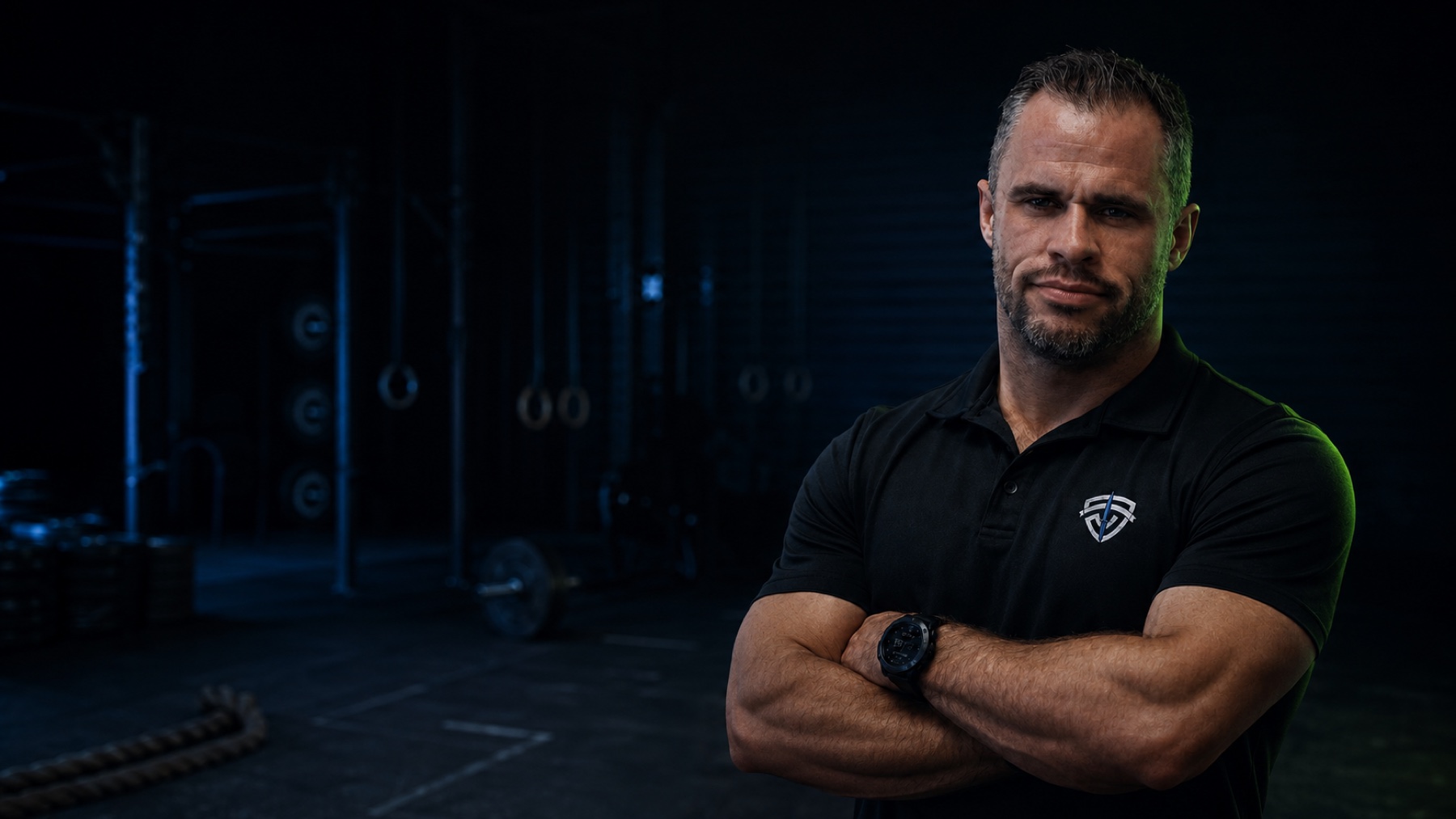 Eigenaar en head coach Gino Goossens in de trainingsruimte van RPTC