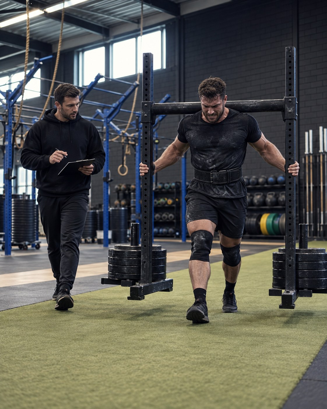 Yoke walk tijdens een fysiek assessment met coach